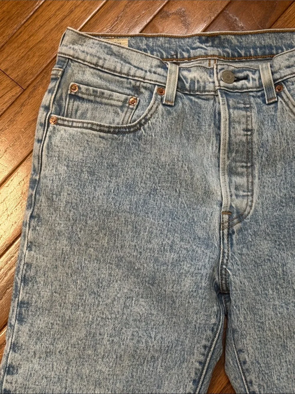 Levi’s women’s 501 Vintage Jeans button fly 28 x 26 cuffed